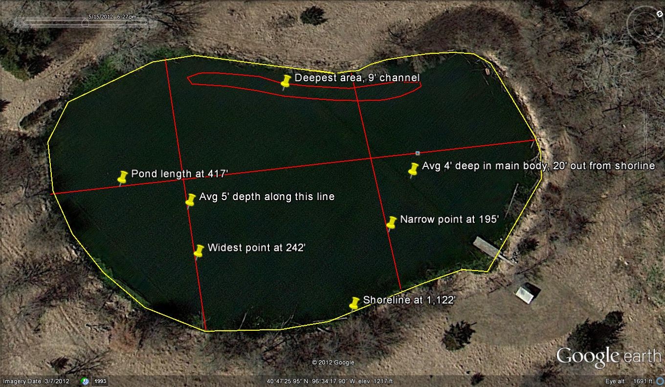 Attached picture Lake with dimensions and depth.JPG
